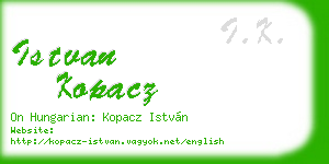 istvan kopacz business card
