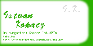 istvan kopacz business card